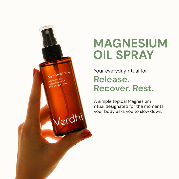 Verdhi Magnesium Oil Spray benefits for sleep, relaxation and recovery